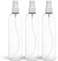 BRIGHTFROM Fine Mist Spray Bottles 8 oz, Empty Refillable Containers - Essential Oils, Disinfectant Spray, Water - Pack of 3