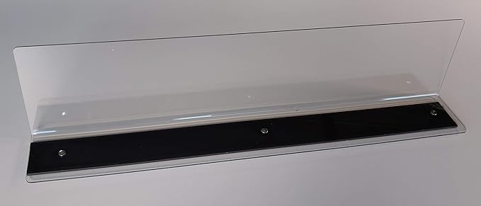Sightline Display - Magnetic Shelf Dividers- Shelf Retainer 5 Pack Magnetic Base- Clear 80 Mil Thick Plastic 22" L x 5" H x 3" W Shelf Dividers for Stores, Cabinet Gondola Shelf Dividers