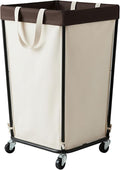 GRANNY SAYS 160L Rolling Laundry Basket, Laundry Hamper with Wheels, Large Laundry Cart with Removable Bag, Clothes Organization and Storage for Laundry Room, Bathroom, Bedroom, Beige