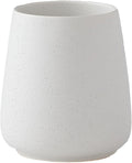 Speckled White Ceramic Toothbrush Holder - Bathroom Tooth Brushing Holders, Toothbrush Cup, Toothpaste Organizer for Bathroom Countertop, Makeup Brush Holder, Pen Holder for Home Desktop Storage