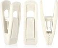 Tinfol Ivory Velvet Hanger Clips, 50pc Pants Velvet Clips, Large Opening Clip Clothes Pin, Strong Finger Flocked Clip Perfect for Slim-line Clothes Hangers