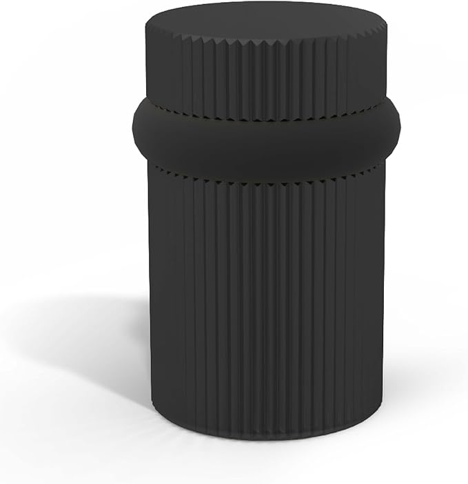 Mega Handles Linear Floor Door Stopper, Quickly Installed Wall Protector, Wall Protectors from Door Knobs, Floor Door Stop with Mounting Hardware Included - Matte Black - 2 Inch