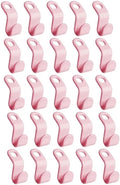 Clothes Hanger Connector Hooks 250 Pcs Plastic Clothes Hanger Cascade Hooks - Space Saving Connectors for Wardrobe Closet Organization for Heavy Duty Cascading Connection(Pink)