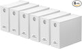 SpaceAid 6 Pack Bed Sheet Organizers and Storage, Foldable Sheet Organizer with Window for Linen Closet, Set Folder Keeper for Queen & King Size Bedding Storage (White)