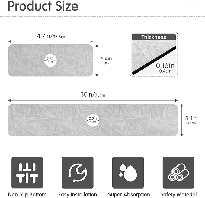 Kitchen Sink Splash Guard 1 PC 14.7 Inch Sink Faucet Mat Splash Guard for Bathroom Countertop Water Absorbent Foldable Cuttable Soft Washable Grey