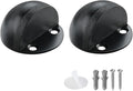 JQK Floor Door Stopper, Snowboard Hanger Storage Stainless Steel Sound Dampening Door Stop Bumper Wall Protetor Self Adhesive or Screw Mount, 2 Pack Black, DSB3-BK-P2