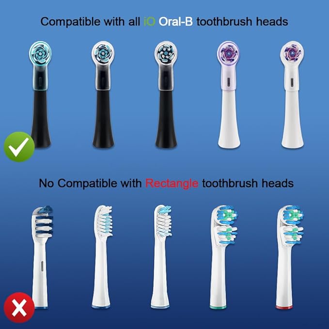 6 Pack Toothbrush Covers Compatible with Oral B iO Replacement Heads, Toothbrush Cover Caps Compatible with Oral B Bruan Pro 1000 Electric Toothbrush Head，iO Toothbrush Head Cover for Travel & Home