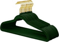 ManGotree Velvet Coat Hangers with 360° Swivel Gold Hook, Non-Slip Felt Suit Hangers, Ultra-Thin Space Saving Clothes Hanger for Jacket, Sweater, Shirt, Dress, Pants (22 Pack, Green)