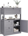 Bathroom Cabinet, Modern Bathroom Floor Storage Cabinet Organizer with 1 Door and 3 Drawers, Freestanding Cupboard for Kitchen/Living Room Use