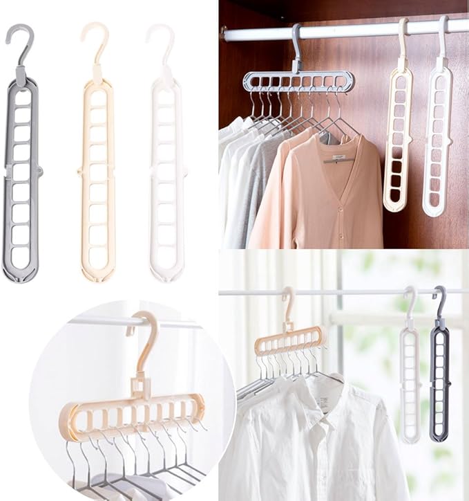 Space Saving Clothes Hanger with Hook Cabinet 360 Rotation