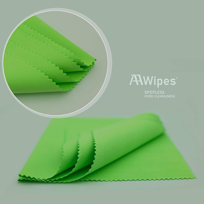 AAwipes Piano Cleaning Cloths Microfiber (3-Pack 12"x12") Plush Polishing Cloths for Musical Instruments Premium Cleaning Cloths for Guitar Violin Clarinet Trumpet Sax Universal (HCIS-1212-G-3)