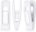 Tinfol White Velvet Hanger Clips, 80PC Pants Velvet Clips, Clothes Hanger Clip Clothes Pin, Strong Finger Flocked Clip Perfect for Slim-line Clothes Velvet Hangers