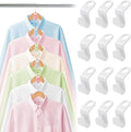 100 PCS Space Saving Hanger - Clothes Hanger Connector Hooks, Stacking Space Saver, Plastic Closet Organizers and Storage Extender for Heavy Duty Hangers Connection (100, White)