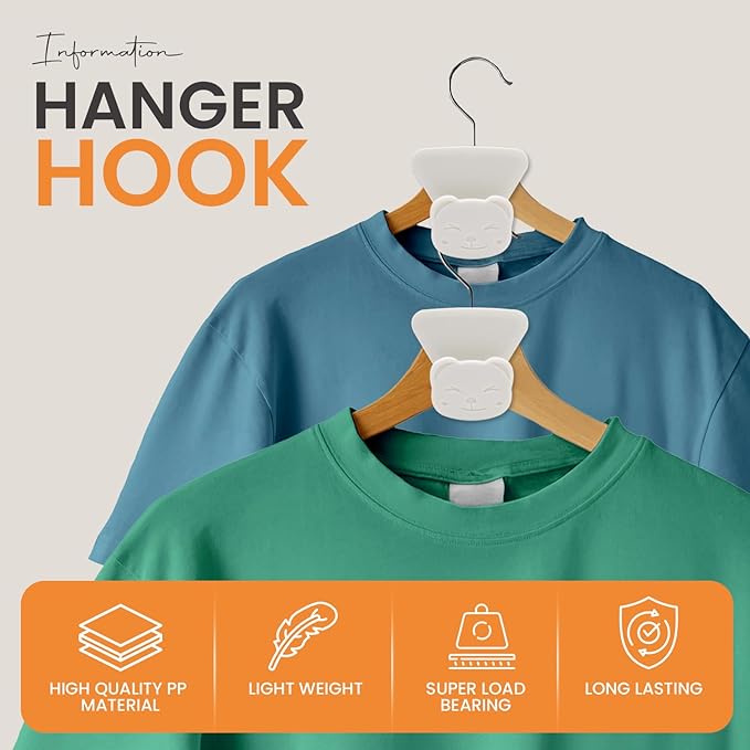 Closet Space Saving Hanger Hooks 90 Pack Heavy Duty, Triple Cascading Clothes Hangers Connector Hooks. Plastic Extender Organizer Hangers Space Saving for Clothes Space Saver for Accessories