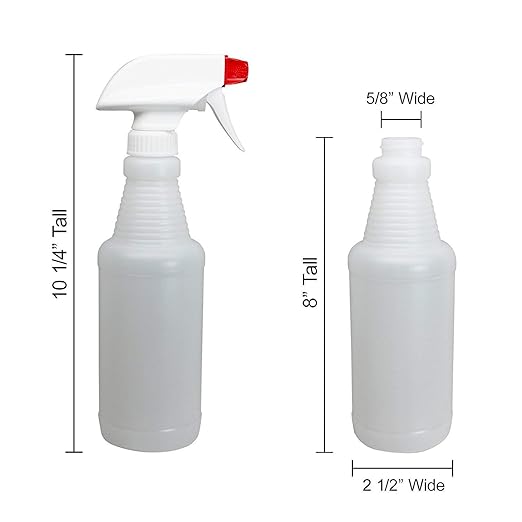 Pinnacle Mercantile Plastic Spray Bottles Leak Proof Technology Empty 16 oz Value Pack of 64 Made In USA
