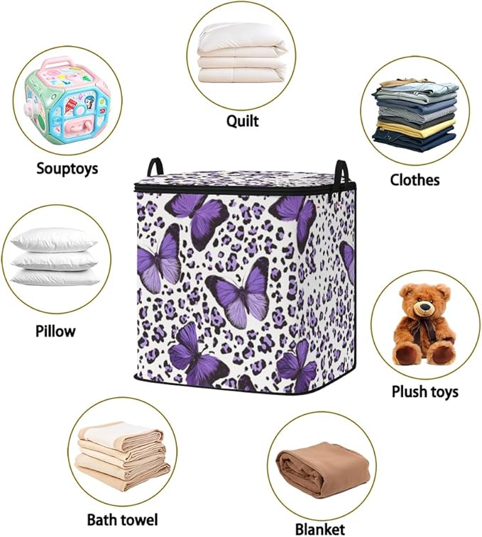 2pcs closet organizers and storage under bed,clothing blanket sweater sheet bedding comforter duvet quilt pillow toy storage bags with lids,dorm room essentials for containers 95L