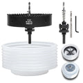 6-1/8 Hole Saw for Recessed Lights, 6.1 Inch Hole Cutter with Dust Bowl Catcher for Led Recessed Lighting 6 Inch and Wood Metal Drywall, Bi-Metal Construction, Black
