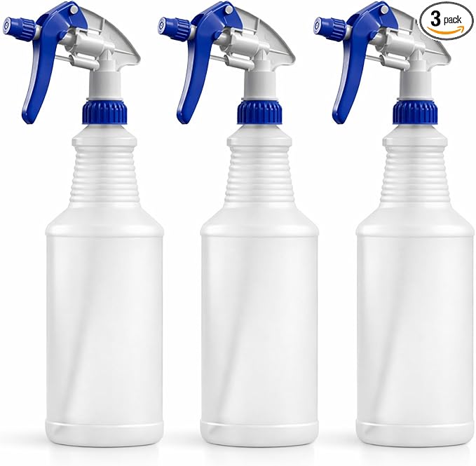 Bar5F Professional Sprayer 24-Ounce - 20 Foot Spray, Bleach Resistant, Adjustable Nozzle, All-Purpose, 3-Pack