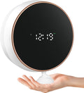 Automatic Soap Dispenser Foam Bathroom: Wall Mount Rechargeable Touchless Adjustable Auto Smart Electric Plastic White Foaming Soap Dispenser with Clock - Kitchen - Hand Dish Lotion Couple Kids