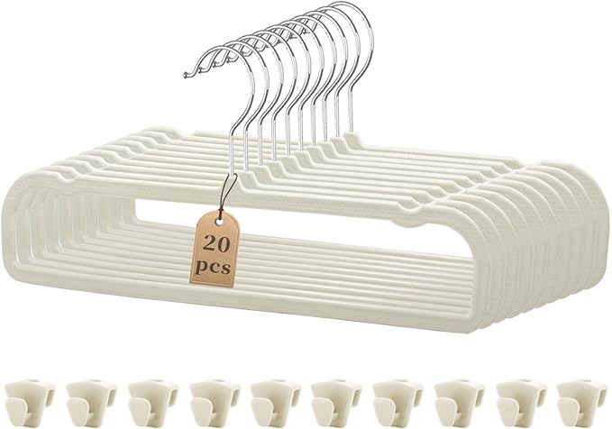 Slim Plastic Pants Hangers (Non-Velvet),Thin Space-Saving Trouser Hanger,Jeans Hangers with 360° Swivel Chrome Hook,Clothes Organizers for Slacks Scarf Trousers Ties,13.77inch