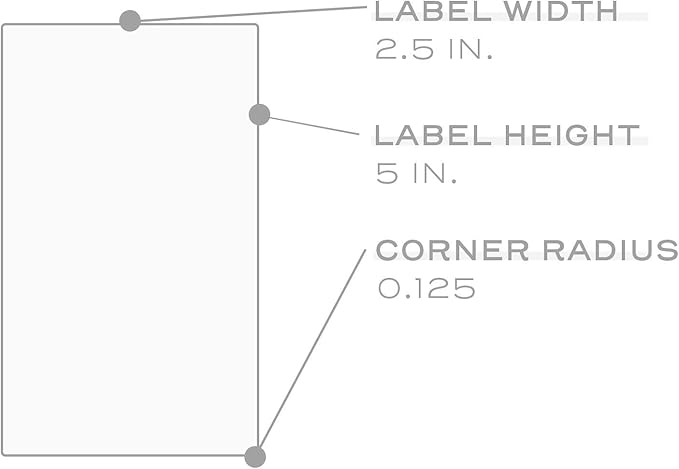 60 Labels for 4 oz Bottles, 5 x 2.5 inches, Waterproof White Vinyl (5 x 2.5 inches, 60 Labels)