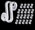 60 Pcs Clothes Hanger Connector Hooks, Mini Cascading Hanger Hooks for Velvet Huggable Hangers, Wooden Hangers, Heavy Duty Space Saving for Closet (Clear)