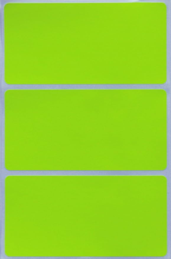 4" x 2" Blank Stickers to Write On Name Tags Color Coding Labels for Moving, and Storage Boxes, 324 Labels (Neon Yellow) by Royal Green