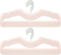 Velvet Hangers 50 Pack, Ultra Slim & Short Neck Hanger, 360 Swivel Hook, Space Saving Durable Non-Slip Felt Hangers,Pink b
