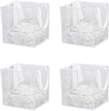 4 Pack Popup Laundry Hamper, Small Collapsible Mesh Laundry Baskets Dirty Clothes Basket with Handle Cube Storage Basket for Washing Storage,Toy Storage,Dorm and Travel(White,13 Inch)