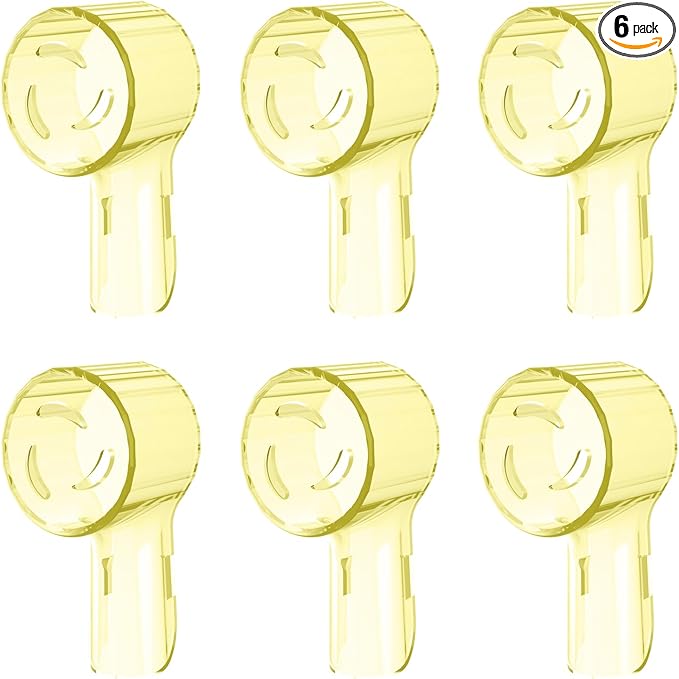 Toothbrush Covers Caps Compatible with Oral B Replacement Heads,Fits for iO Series Ultimate White,Ultimate Clean and Gentle Care Toothbrush Heads Protector,Travel Must Haves(6pcs)