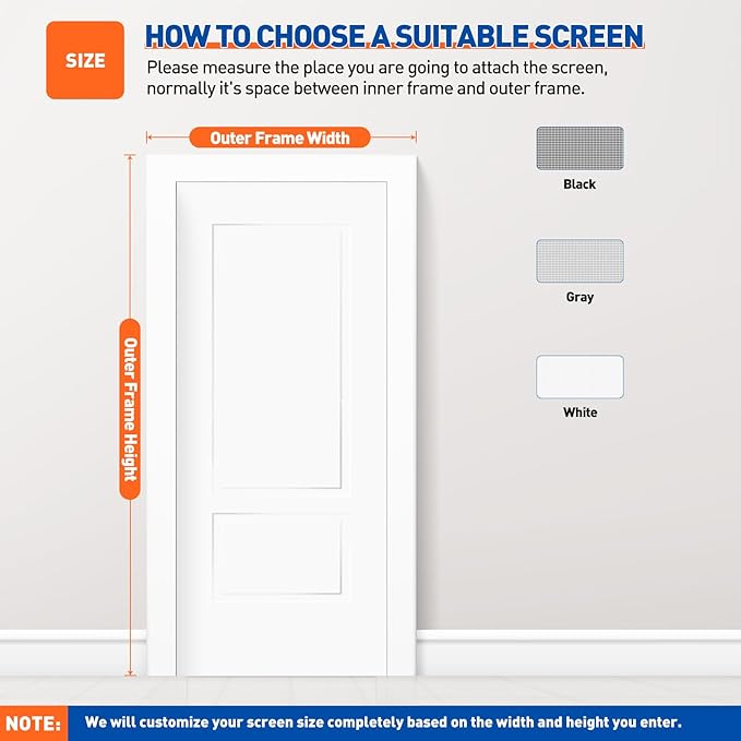 MAGZO Customized Magnetic Screen Door, Sturdy Magnets Double Mesh Door Screen Curtain with Full Frame Hook & Loop for Sliding Entrance