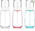 3pack Small Spray Bottle, 2.7oz Mini Spray Bottles, Empty Travel Spray Bottle, Fine Mist Plastic Spray Bottles (Clear+Green+Pink)