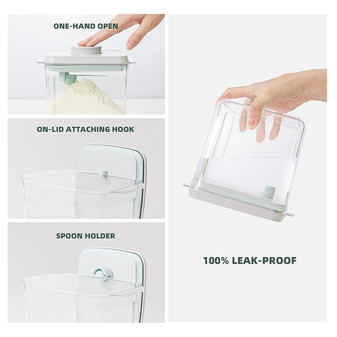 Baby Formula Container - 1000ml Formula Travel Container Airtight Formula Dispenser On The Go, 11OZ, 0.66LB, 300g, Clear