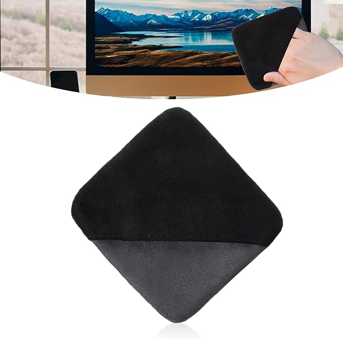 Car Screen Cleaner, Soft Microfiber Cleaning Cloth, Foldable Auto Screen Cleaning Pad, Universal Interior Car Accessories Cleaner Tool for Vehicle Dashboard Display (Square)