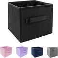 Storage Cubes Collapsible fabric Storage bins,cube storage organizer 10.5 * 10.5 * 11 inch,For home and office Collapsible Closet Shelf Organizers, Drawer Organizers(Black)