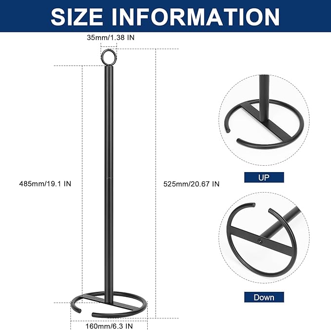 NearMoon Bath Toilet Paper Holder Stand, Freestanding Tissue Paper Storage with Reserve, Space Toilet 4 Rolls Holder for Bathroom/Kitchen Countertop-All Metal (2 Pack, Matte Black)