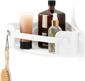 Umbra Flex Adhesive Shower Corner Shelf for Bathroom, White