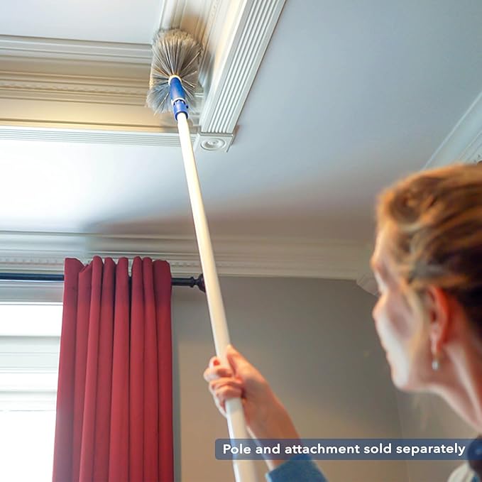 Unger Cobweb & Corner Duster – Dusters for Cleaning,Compatible with Telescopic Poles,Dusting Tools,Great for Ceilings,Moldings,HVAC & Floor Vents,and Corners,(Pack of 6)