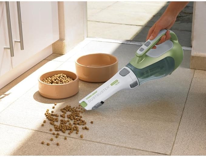 BLACK+DECKER dustbuster AdvancedClean Handheld Vacuum Cordless, Compact Home and Car Vacuum with Crevice Tool ,Rotating Nozzle and Charging Station, Large Dust Bowl (CHV1410L)