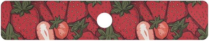Kitchen Sink Splash Guard 1 PC 30 Inch Sink Faucet Mat Splash Guard for Bathroom Countertop Water Absorbent Foldable Cuttable Soft Washable Cartoon Red Strawberry