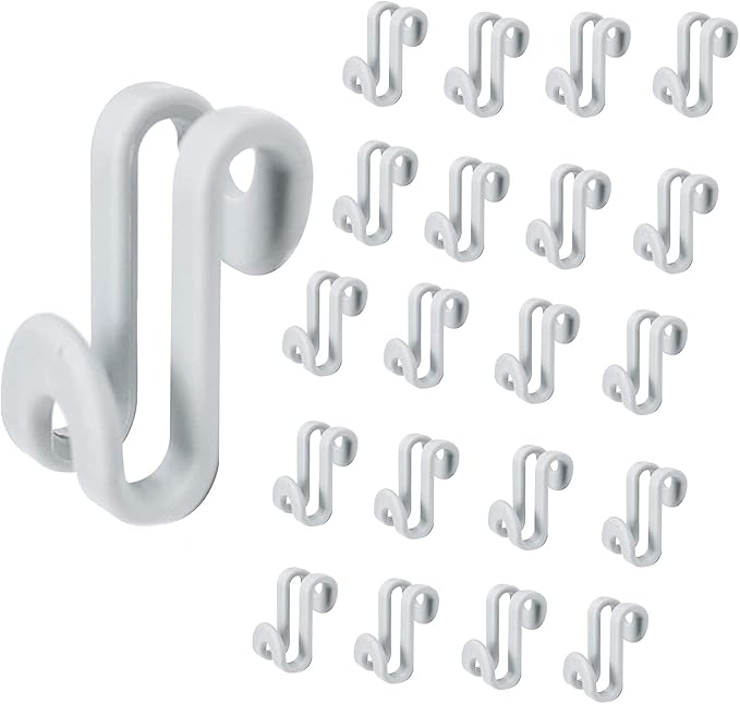 25 Pcs Clothes Hanger Connector Hooks Mini Cascading Hanger Hooks Hanger Extender Heavy Duty Clothes Hangers Space Saving for Closet(Grey)