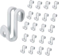 25 Pcs Clothes Hanger Connector Hooks Mini Cascading Hanger Hooks Hanger Extender Heavy Duty Clothes Hangers Space Saving for Closet(Grey)