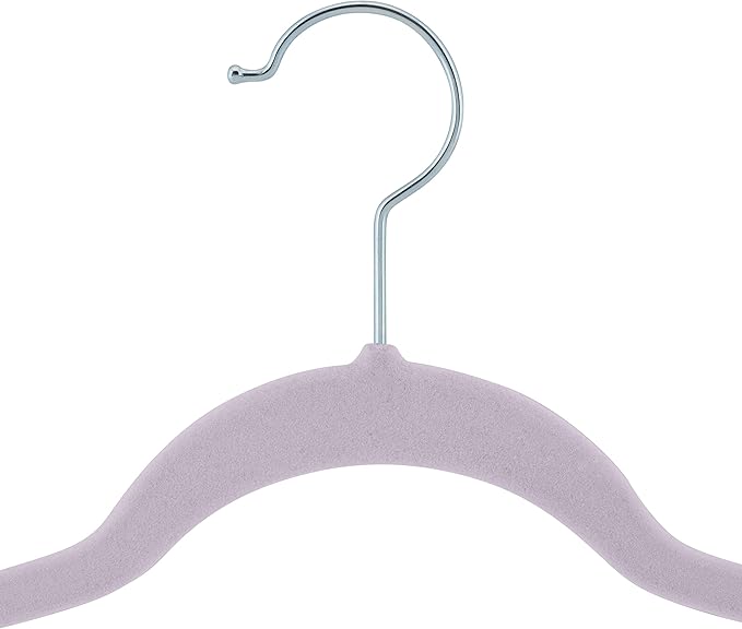 Laura Ashley Kids Velvet Hangers| 25 Pack | Durable | Lightweight | Pink | Non-Slip | Closet Organization | Holds 10lbs
