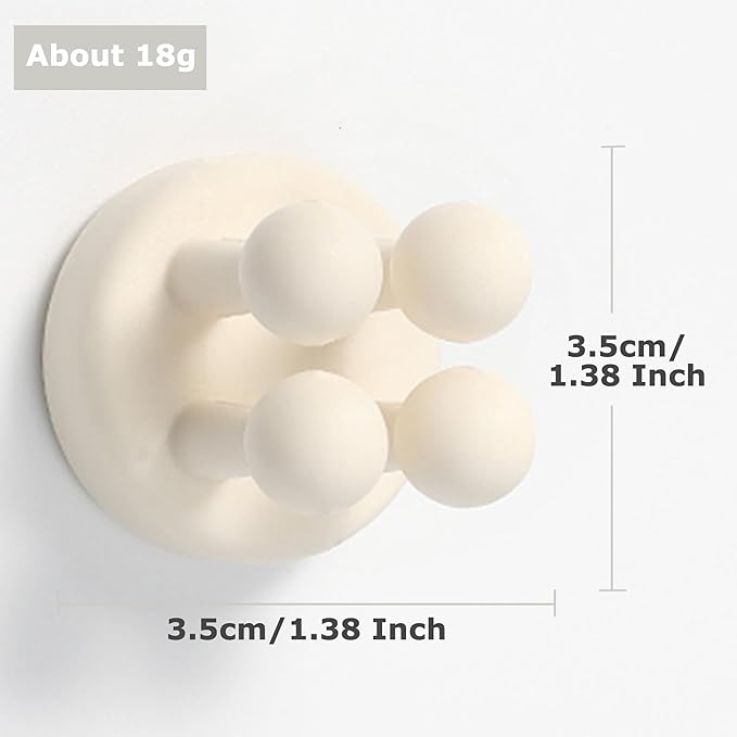 4 pcs Silicone Toothbrush Holder Multi-Function Hook Waterproof self Adhesive Single Toothbrush Hook Plug Holder for Wall for Hanging Bathroom Kitchen Living Room Office