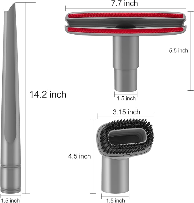 Crevice Tool and Dust Brush Upholstery Tool Compatible with Shark Navigator Lift-Away Vacuum Cleaner Models NV350, NV351, NV352, NV355, NV356E, NV357, NV360, NV370, UV440, Compare to Part No.112FFJ