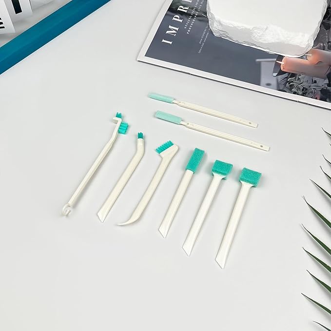 8-Piece Small Cleaning Brush Set for Tight Spaces, Mini Crevice Brushes for Household Use, Ideal for Humidifiers, Cup and Toasters