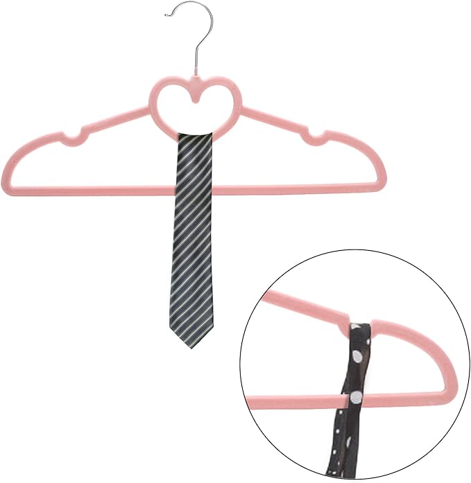 Coloch 50 Pack Pink Velvet Hangers, Non-Slip Clothes Hangers with 360 Degree Rotating Hook Thin Felt Adult Hanger for Coat, Dress, Shirt, Jacket