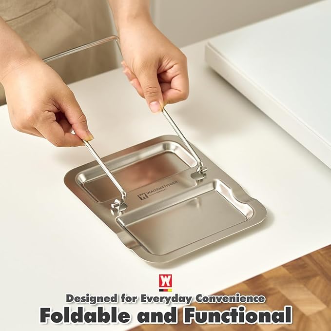 Foldable Stainless Steel Pot Lid Rest, Ladle Holder, Multifunctional Kitchen Organizer Stand, Easy Storage, Dishcloth Rack, Pan Lid Holder, Cooking Utensil Holder Organizer