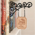 YOPPIX Book Nook Tavern Signs - Medieval Shelf Decor with Hanging Brackets, Dark Romance Book Genre Dividers for Home Library, Bookshelf Organization and Reading Corner Decorations