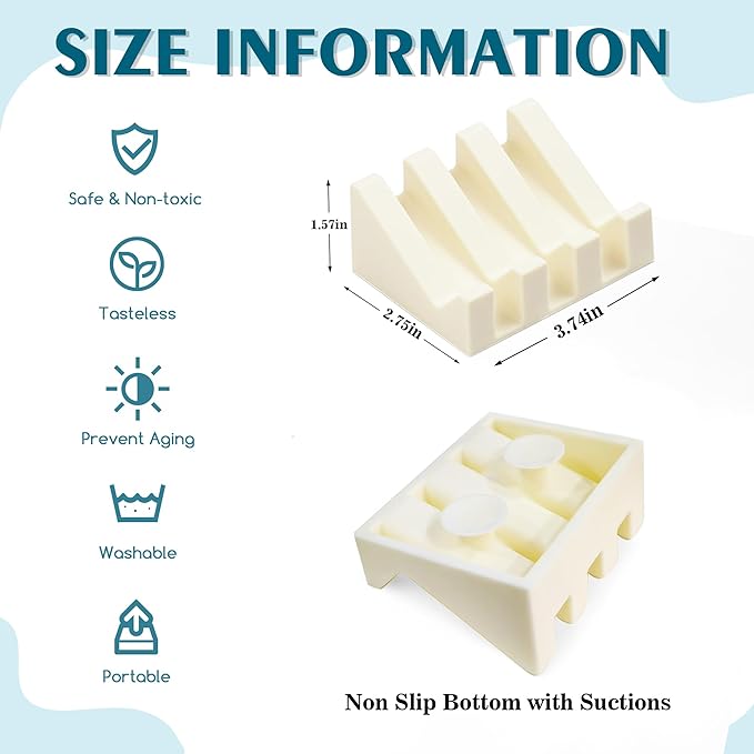 Self Draining Soap Dish,Silicone Suction Cup Soap Holder, Bathroom Soap Dish for Bar Soap,Can Extend Soap Life,Bathroom, Bath Tub, Kitchen Sink Cream White - 4 Pack